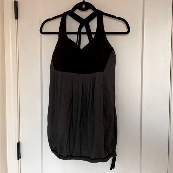 Grey and black tank top
